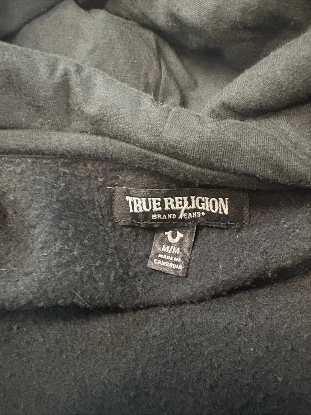 True Religion Black Pullover Hoodie